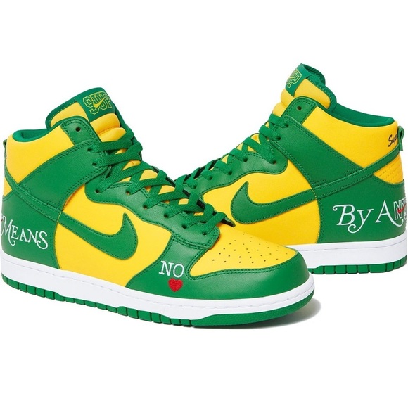Supreme x Nike SB Dunk High By Any Means Brazil DN3741-700 - Picture 4 of 16